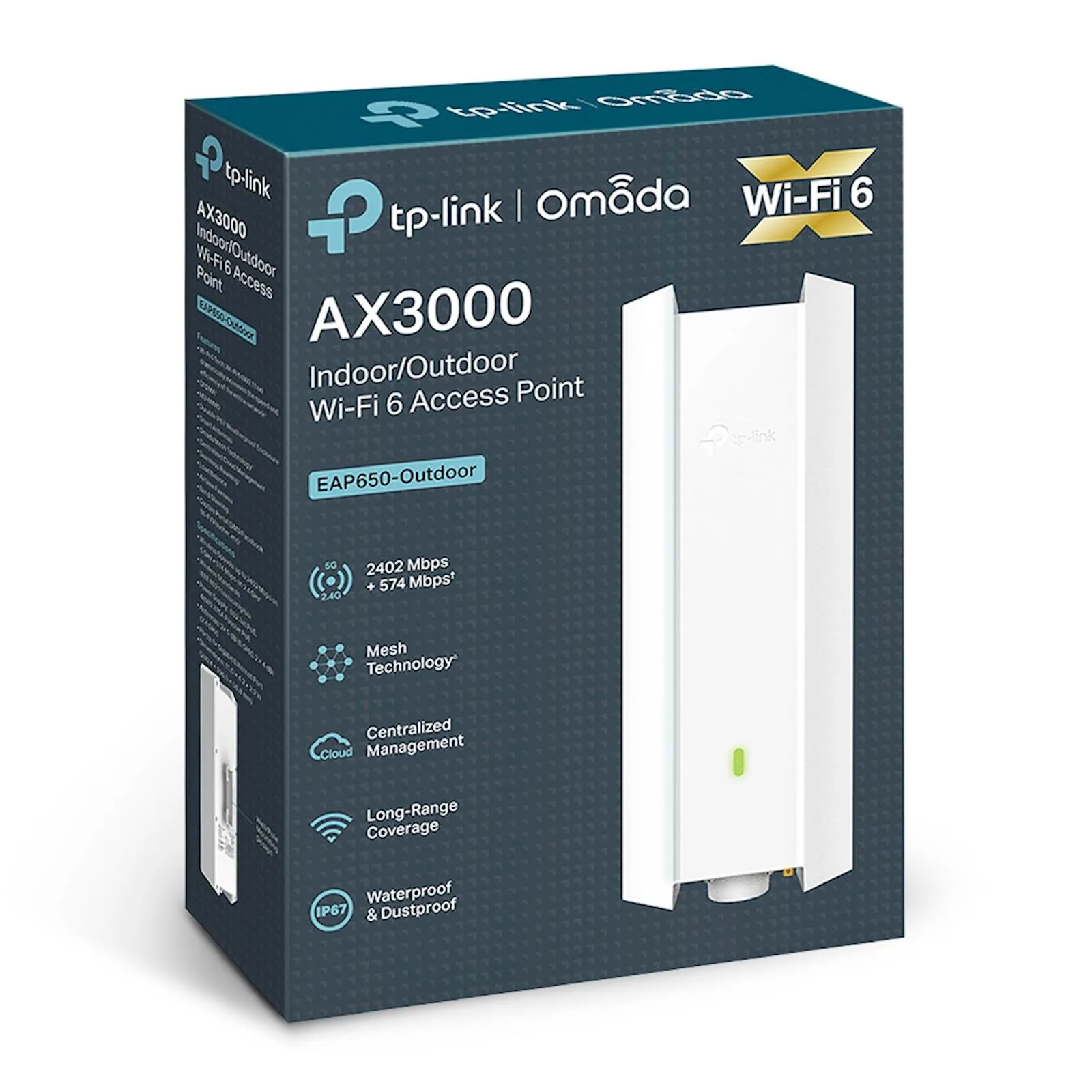 Access Point Omada TP-Link AX3000 In/Out WiFi 6 EAP650-Outdoor - slika 7