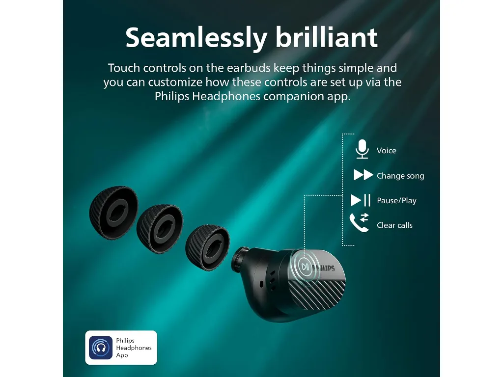 Philips TAT5000BK BT slusalDetaljan prirodni zvuk; 6 mikrNoise Canceling Pro; 4oh baterija - slika 6