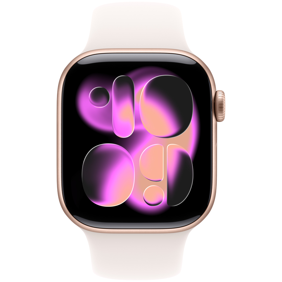 Apple Watch Series 11 GPS 42mm Rose Gold Aluminium Case with Light Blush Sport Band - S/M,Model A3331 - slika 2