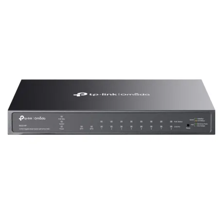 TP-Link SG2210P Omada 10-Port Gigabit Smart Switch with 8 Gigabit PoE+ ports and 2 x SFP slots, 61W total PoE budget, Static routing, VLAN, ACL, QoS, IGMP Snooping, Fanless, metal casing, desktop/wall - slika 2
