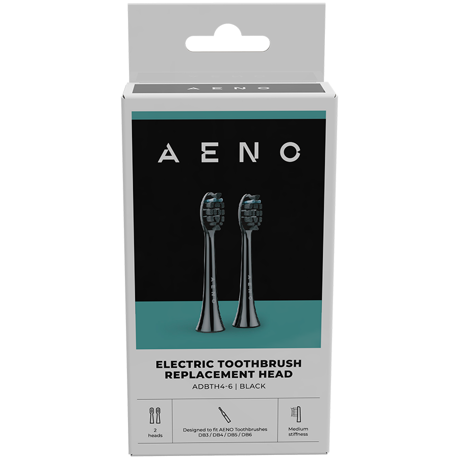 AENO Replacement toothbrush heads, Black, Dupont bristles, 2pcs in set (for ADB0004/ADB0006 and ADB0003/ADB0005) - slika 2
