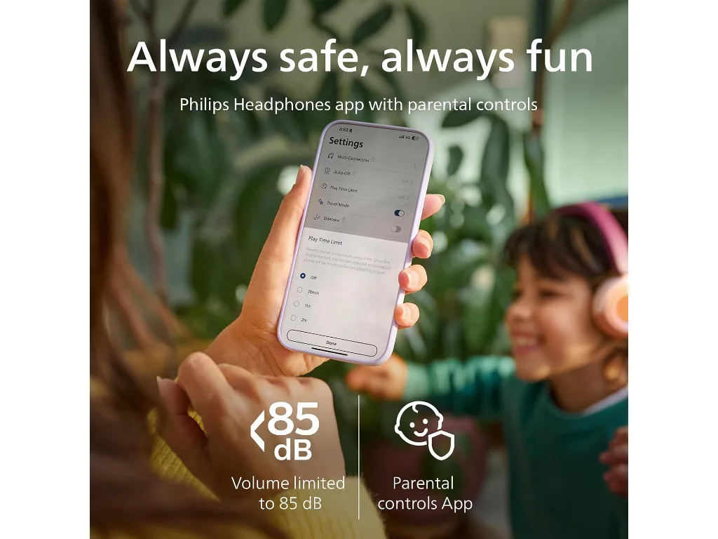 Philips TAK4200 djecije slusBT; LED svjetla; do 45h bateribezicno dijeljenje zvuka; aplikacija - slika 5