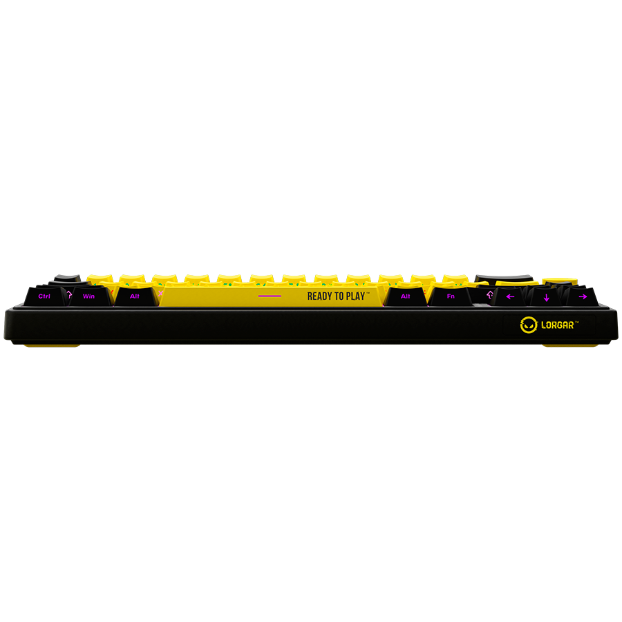 LORGAR KBP70MW, Wireless 65% Mechanical Gaming Keyboard Pro, Black/yellow, EN layout - slika 5