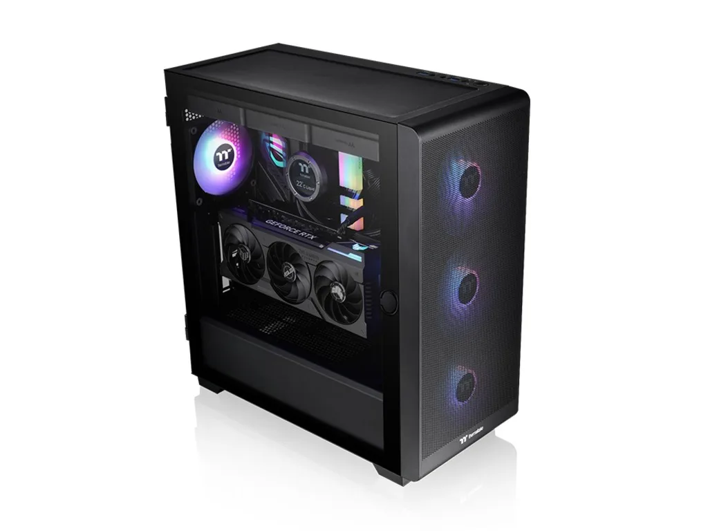 Thermaltake S250 TG ARGBMid tower case, tempered glass4x CT120 ARGB Sync Fans,Mesh front panel - slika 4