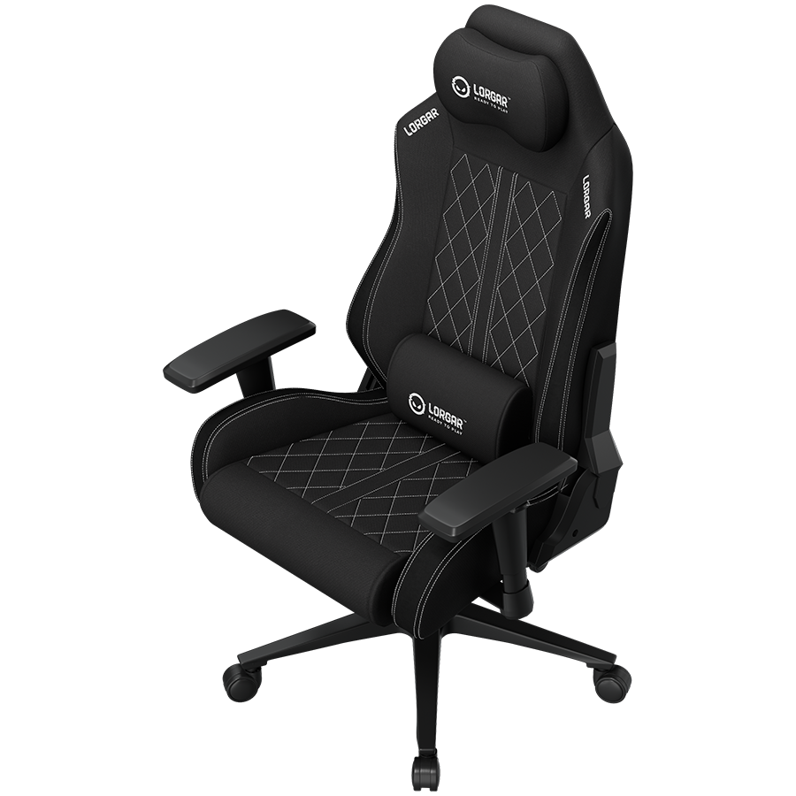 LORGAR CHA41, Ergonomic Gaming Chair Advanced, premium anti-stain fabric, Black/white - slika 4