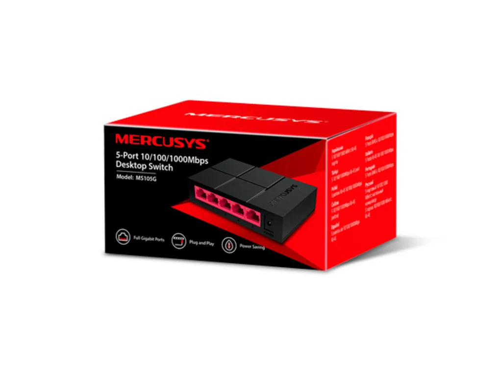 Mercusys MS105G 5-Port10/100/1000 Mbps DesktopSwitch - slika 4