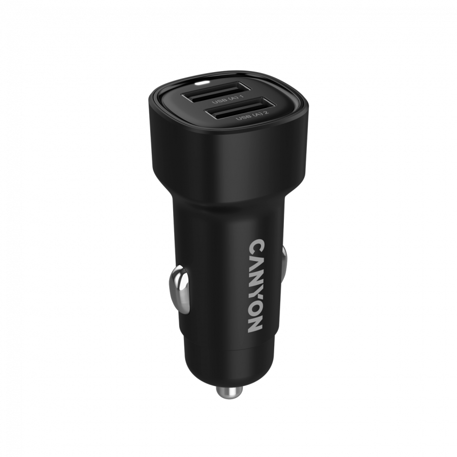 CANYON car charger OnDrive 24  24W 2xUSB-A Black - slika 3