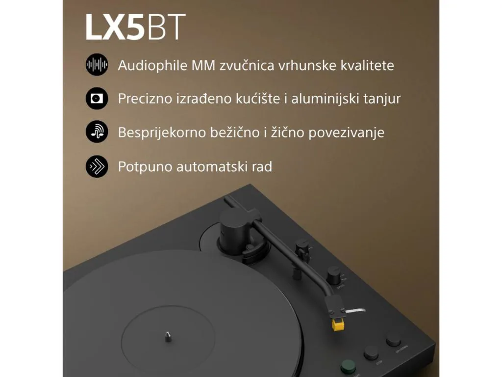 Sony Gramofon PSLX5BT;BT povezivanje; kvalitet zvuka; jednostavno koristenje; - slika 3