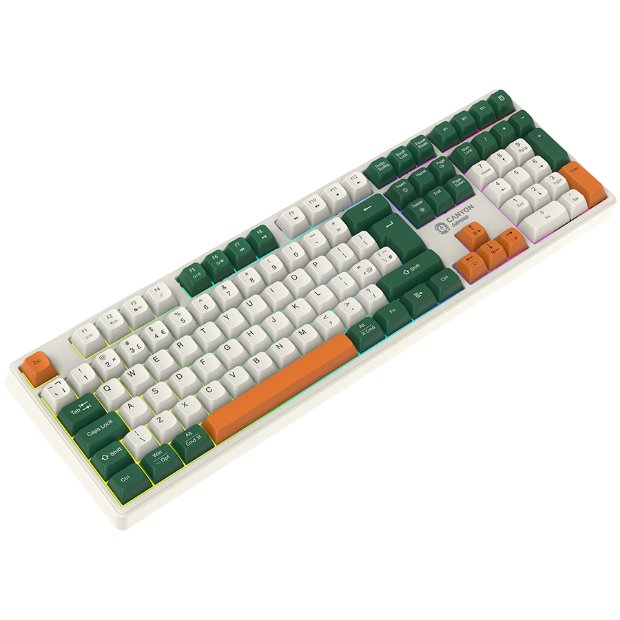 CANYON keyboard Shadder GKW-11 Mech RGB UK/US Wireless White - slika 6