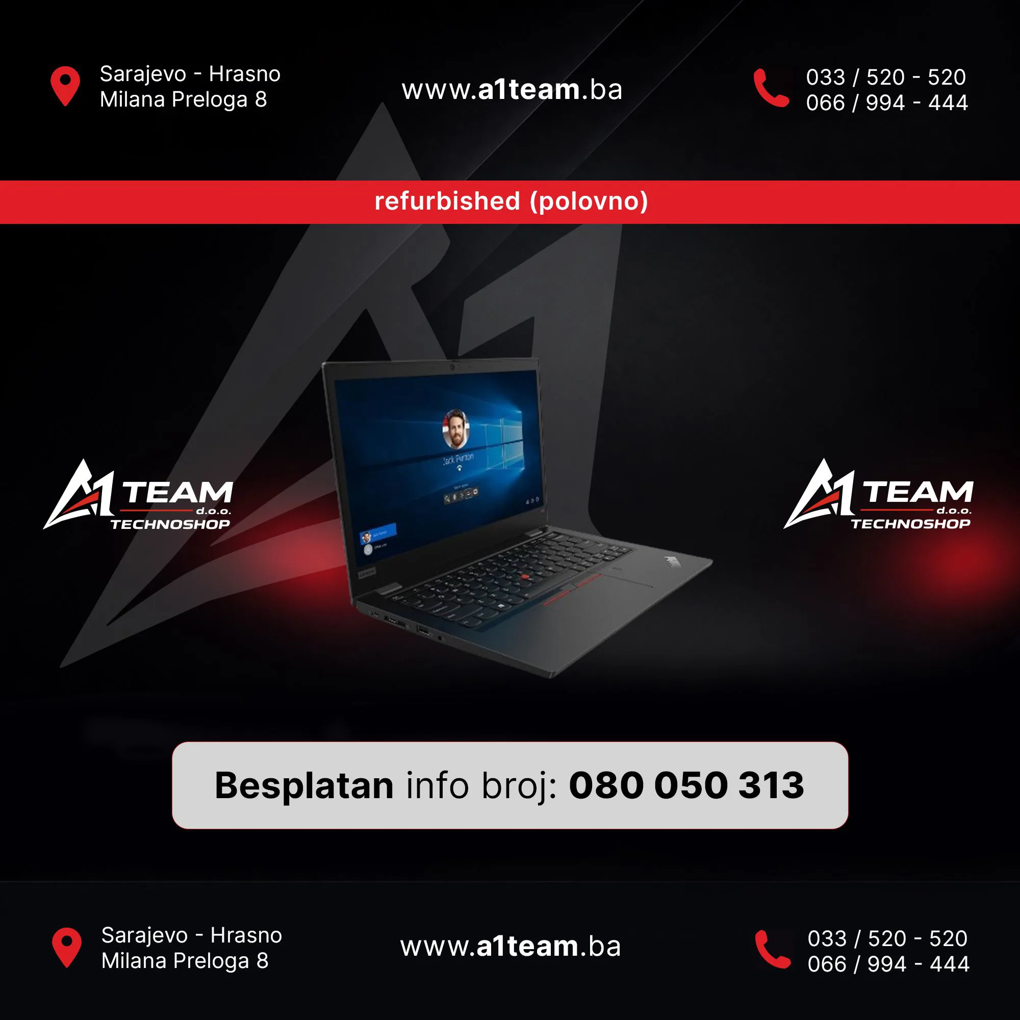 LAPTOP LENOVO L13 G1 I5 10310U 8GB 256GB SSD 13,3 REFURBISHED