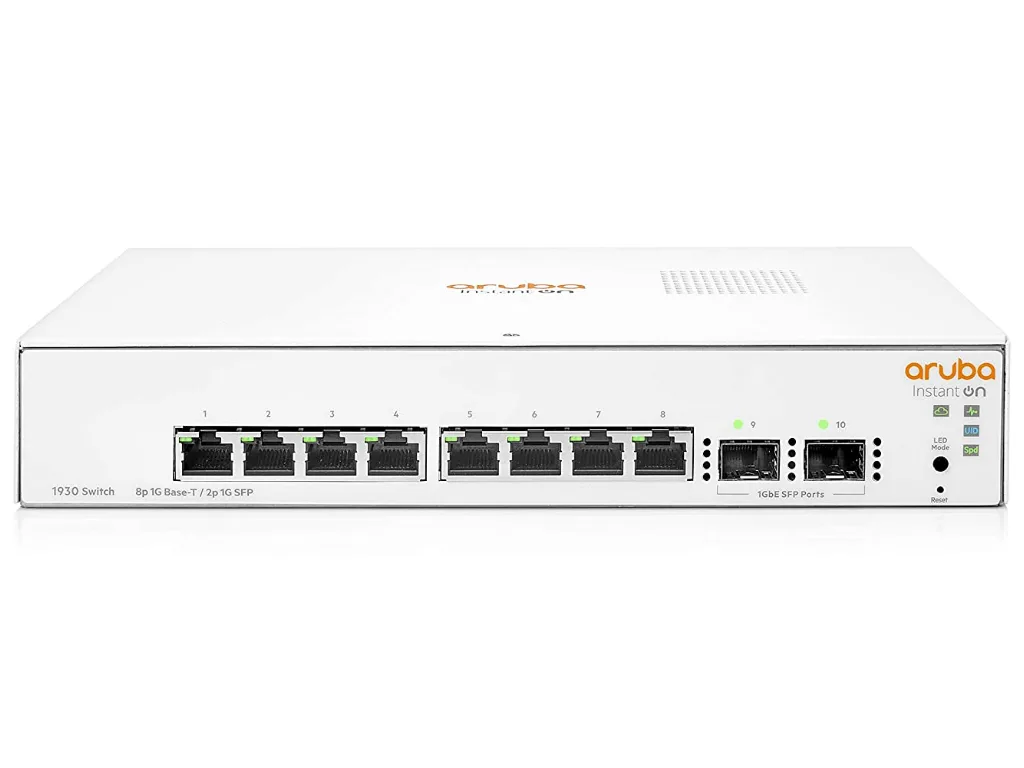 Aruba Instant On 1930 24G 4SFP10 Gb latency < 1.30 mSec;Throughput-95.23 Mpps; Capacity 128Gbps