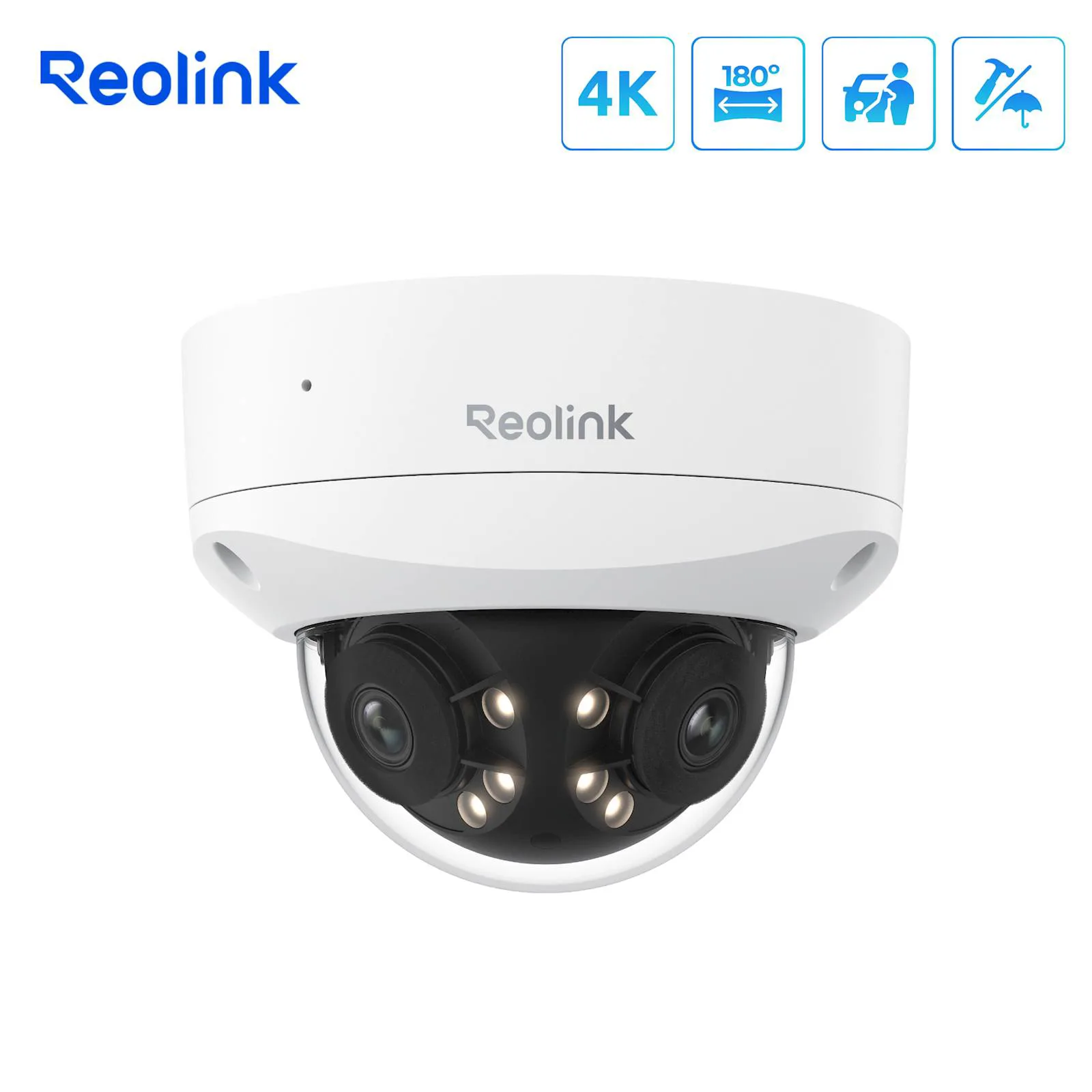 Reolink IP Kamera Duo serija P737 POE, 8MP, 4K, IK10 otporna, 180° pogledom, Noćni vid