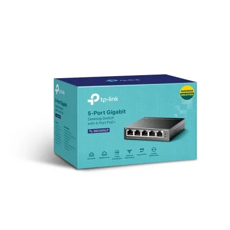 TP-Link TL-SG1005LP 5-Port Gigabit Unmanaged Switch with 4-Port PoE+, 802.3af/at PoE+, PoE budget 40W, 802.1p/DSCP QoS for Traffic Prioritization, Intelligent Power Management, IGMP Snooping, durable  - slika 4