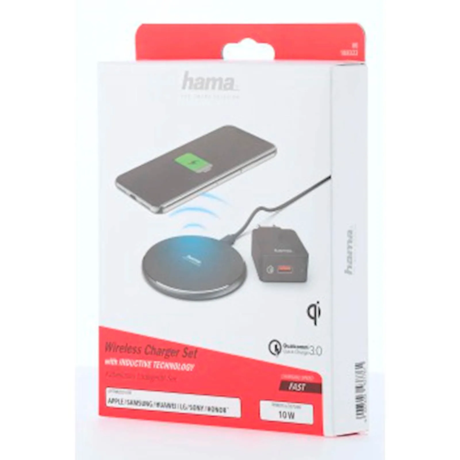 WIRELESS PUNJAČ HAMA QI-FC 10 CRNI, SET S ADAPTEROM - slika 2