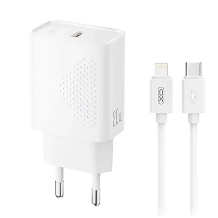 XO L160 20W Type-C Fast Charger + Lightning cable