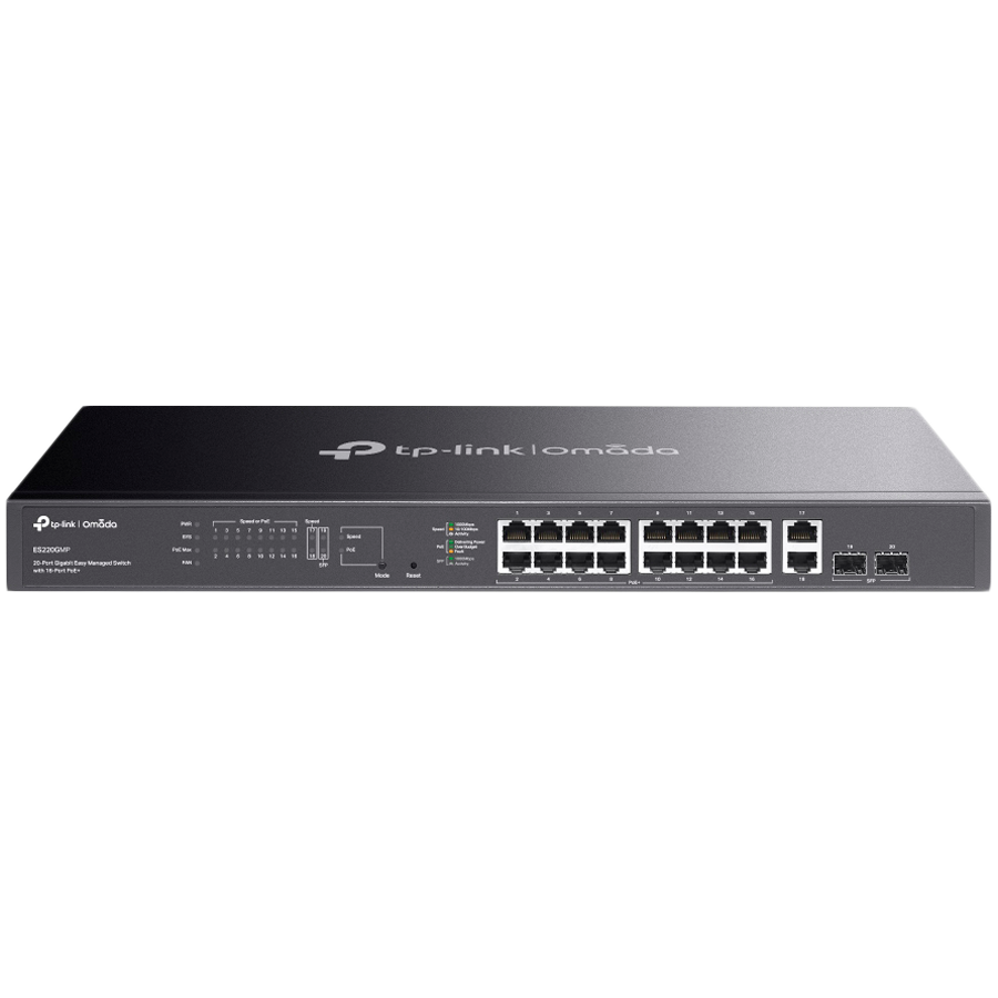 Switch TP-Link Omada 20-Port Gb Easy Managed 16-Port PoE+ ES220GMP - slika 6
