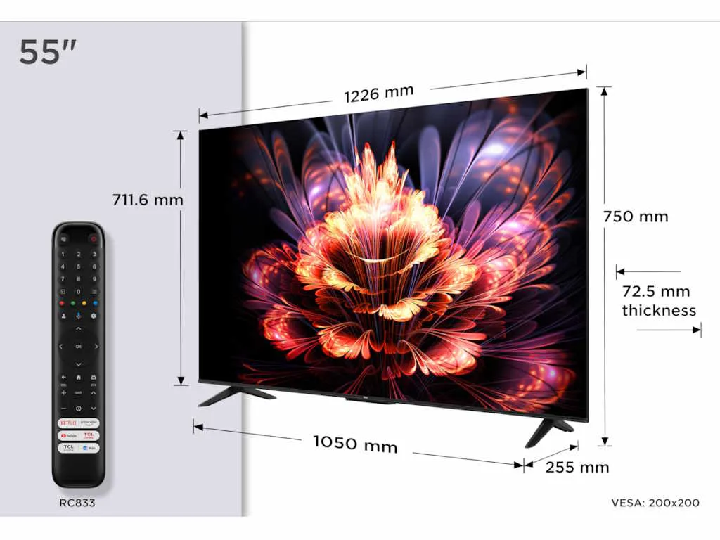 TCL 55"V6C 4K TV Google OSHDR10 HVA Panel Motion ClarityDolby Audio; AiPQ Processor; - slika 3