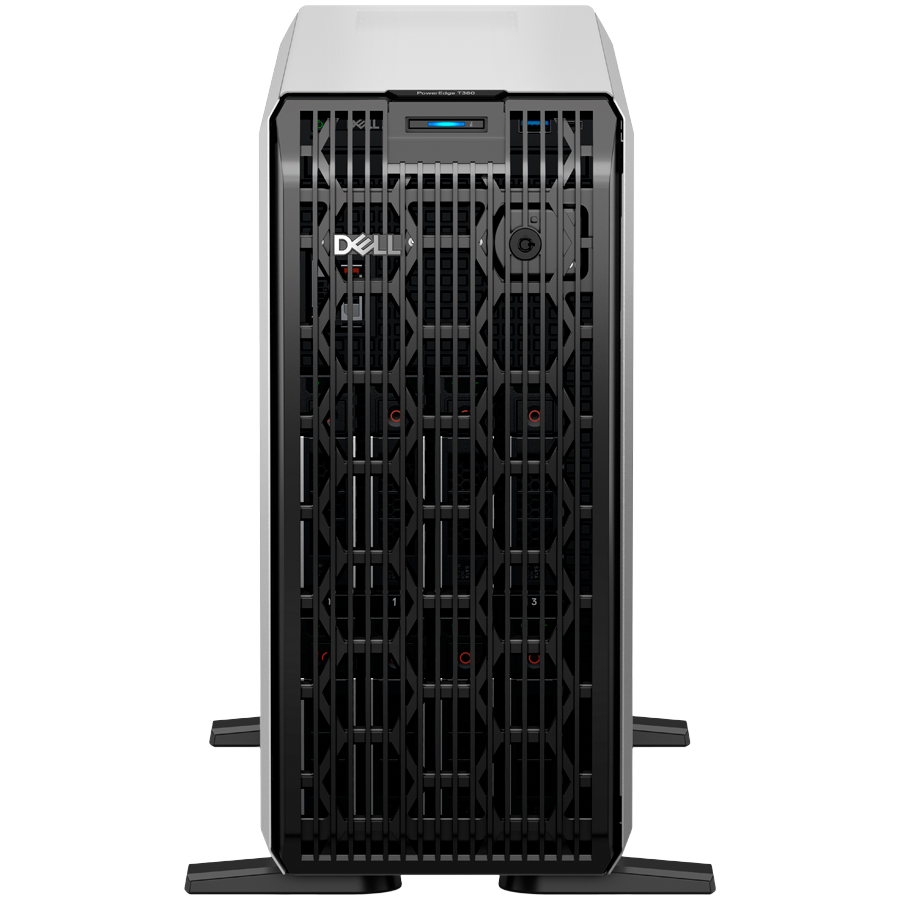 DELL EMC PowerEdge T360, 8x3.5", Intel Xeon 6315P (2.8G, 4C/4T, 12MB, Turbo, 55W), 16GB UDIMM 5600MT/s, 2TB 7.2K SATA 6Gbps, PERC H355, iDRAC9 Enterprise, Single Hot-Plug PSU 700W, BCM 5720 DP, Bezel, - slika 2