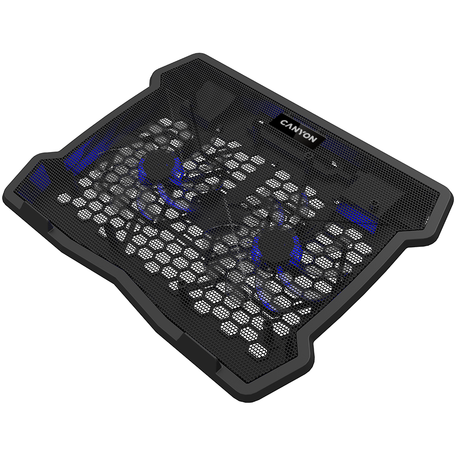 CANYON NS03, Cooling stand dual-fan with 2x2.0 USB hub, support up to 10”-15.6” laptop, ABS plastic and iron, Fans dimension:125*125*15mm(2pcs), DC 5V, fan speed: 800-1000RPM, size:340*265*30mm, 435g - slika 3