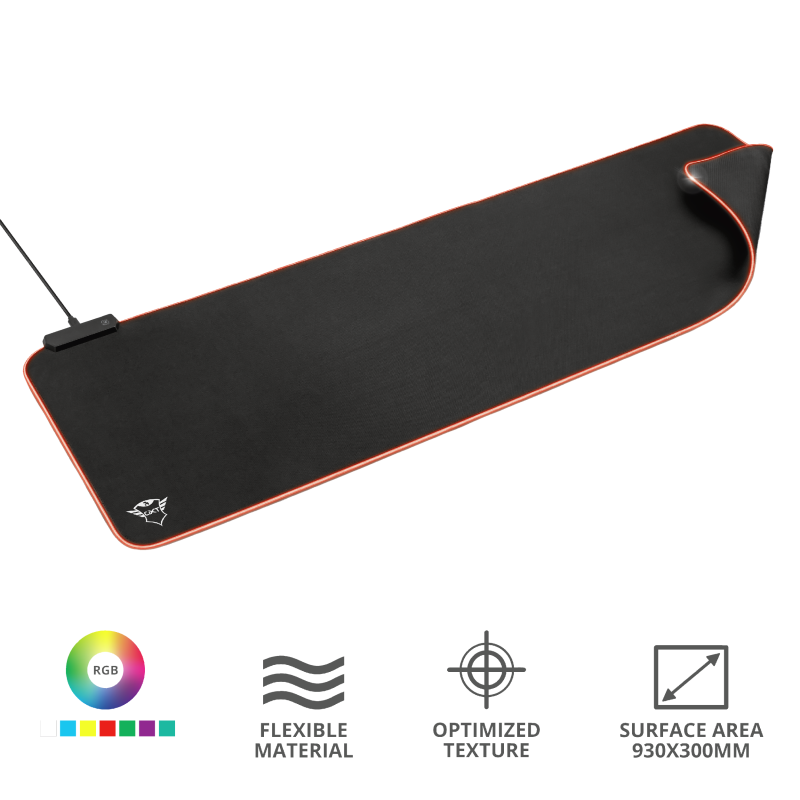 Trust GXT 764 Glide-Flex XXL Full illuminated Flexiblepodloga za miš - slika 2