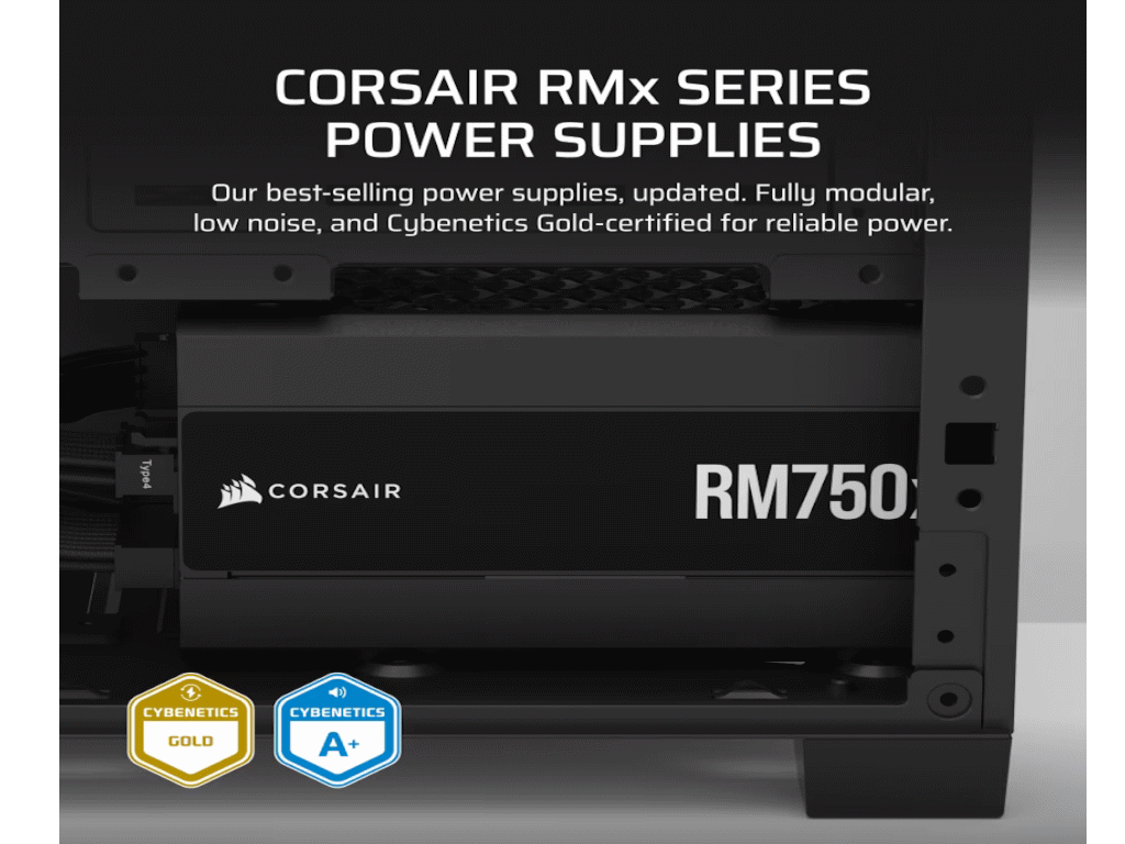 Corsair PSU 750w RM750xGold, Fully Modular, 12V-2x68xSATA, 4xPCIe, ATX 3.1, PCIe 5.1 - slika 4