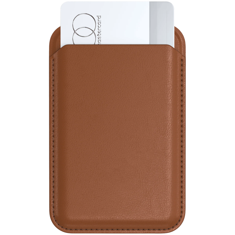 SATECHI Vegan-Leather Magnetic Wallet Stand (Brown) - slika 4