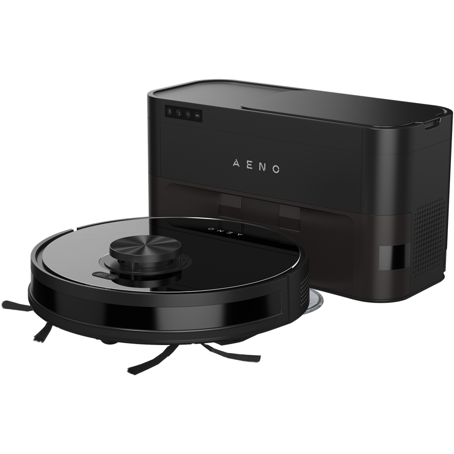 Robot Cleaner w/Dust Collector, black, 2in1 and dust tank, 4000pa, 3200mAh battery