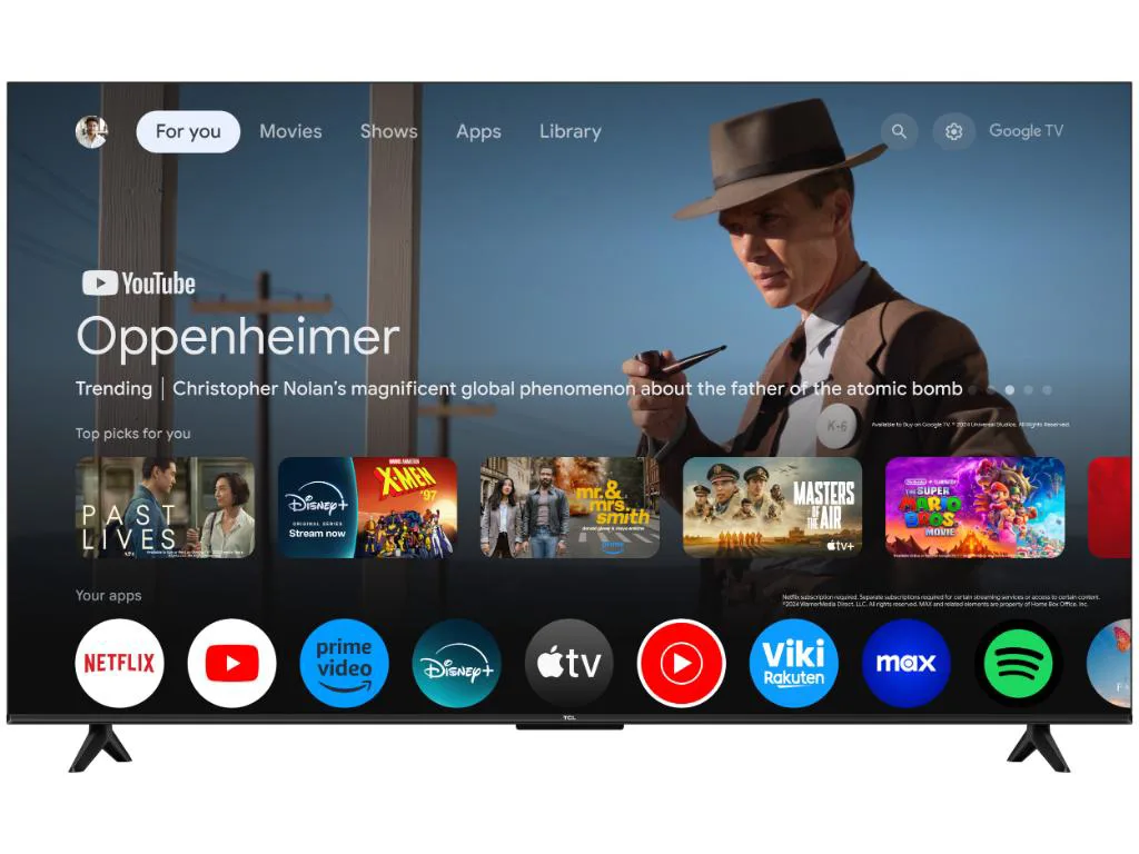 TCL 65"T69C 4K QLED Google TV60Hz (120Hz FHD), Dolby Atmos;Dolby Vision, Onkyo 2.0, 350 nits - slika 4