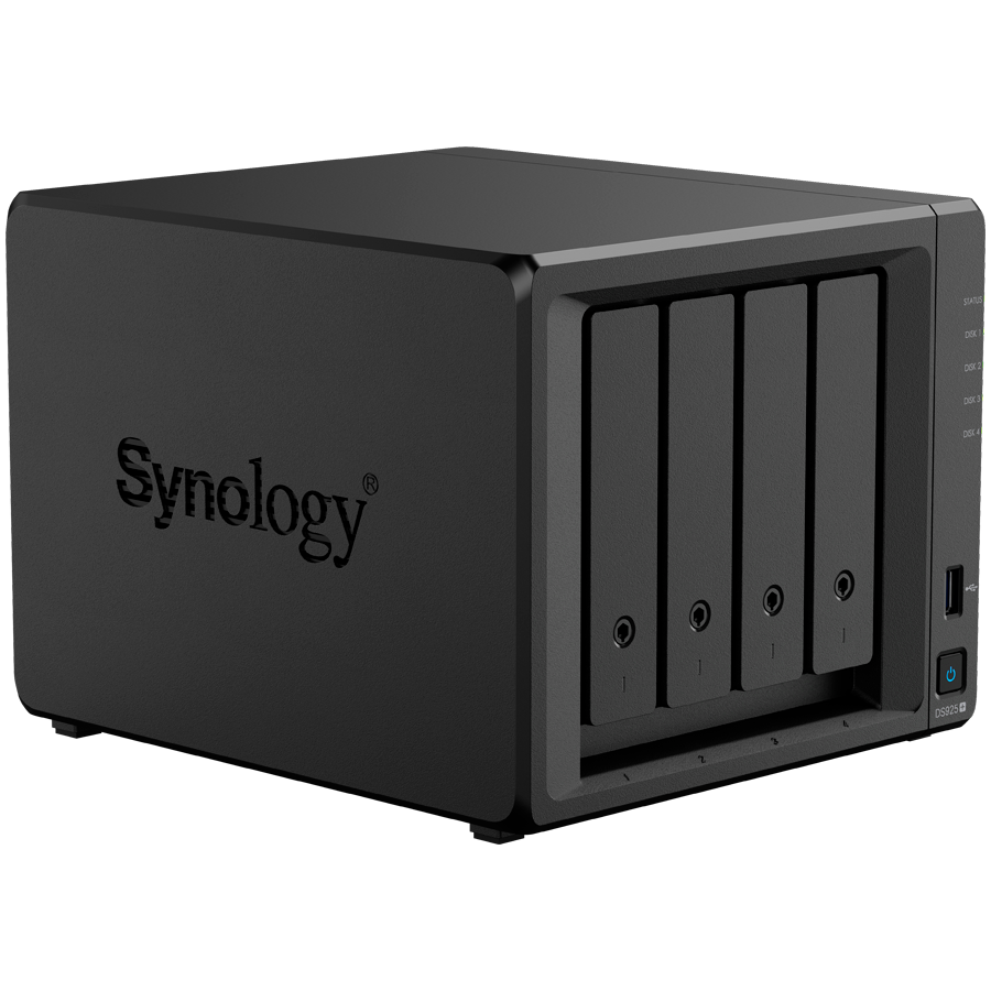 Synology DiskStation DS925+ Tower, 4-Bays 3.5'' SATA HDD/SSD, 2 x M.2 2280 NVMe SSD slot, CPU AMD Ryzen V1500B 4-core 2.2 GHz, 4 GB DDR4 ECC SODIMM, 2x RJ-45 2.5 GbE LAN Port; 2x USB 3.2; 1 xUSB Type- - slika 5