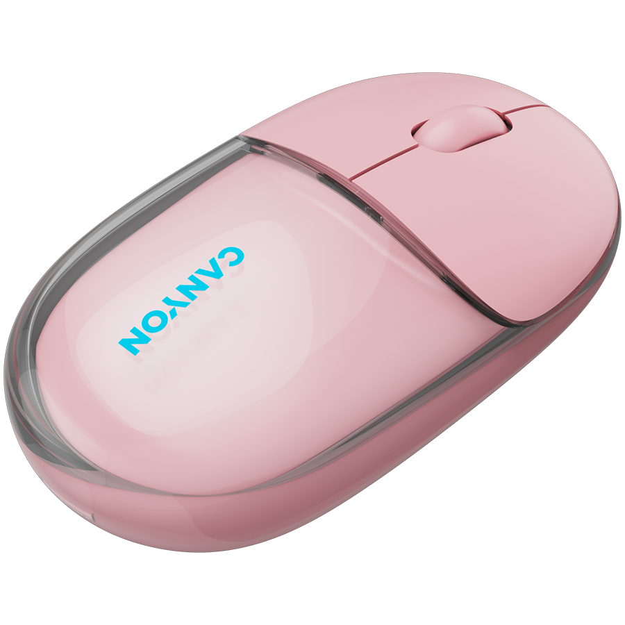 CANYON mouse OnClick 24 BT/ Wireless Transparent/Pink - slika 7