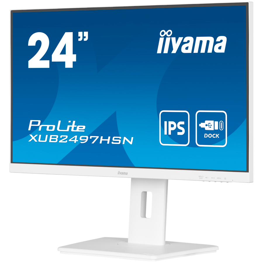 IIYAMA Monitor LED XUB2497HSN-W2 23.8" IPS 1920 x 1080 @100Hz 16:9 300 cd/m² 1300:1 1ms HDMI DP USB-C 65W RJ45 height, swivel, tilt, pivot (rotation both sides) - slika 3