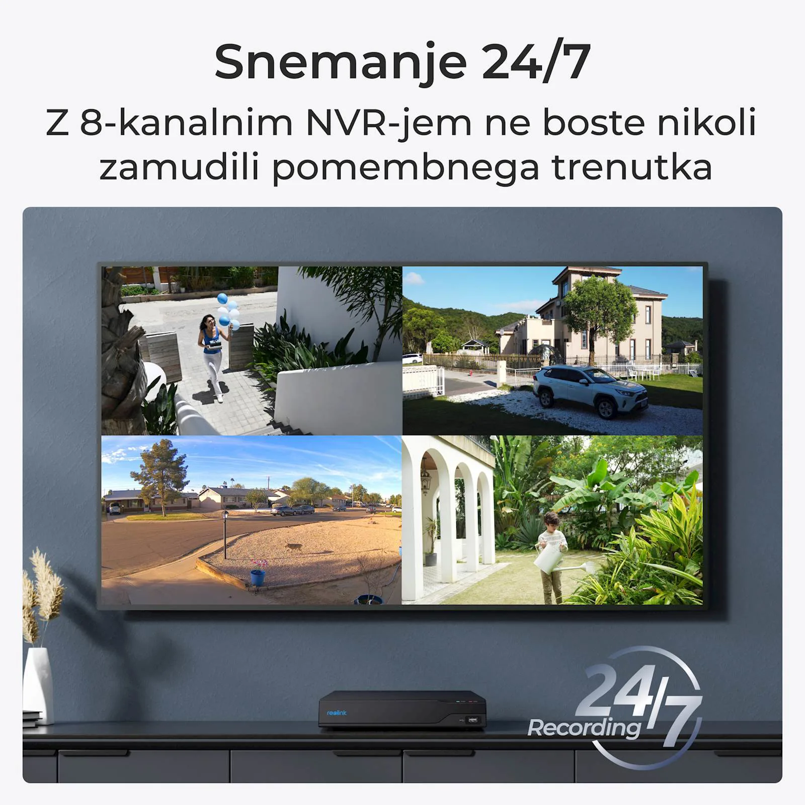 Reolink NVR snimač NVS8-12MB4 4K, 12MP, 8 kanalni NVR, 2TB HDD, 4x kamera POE - slika 5