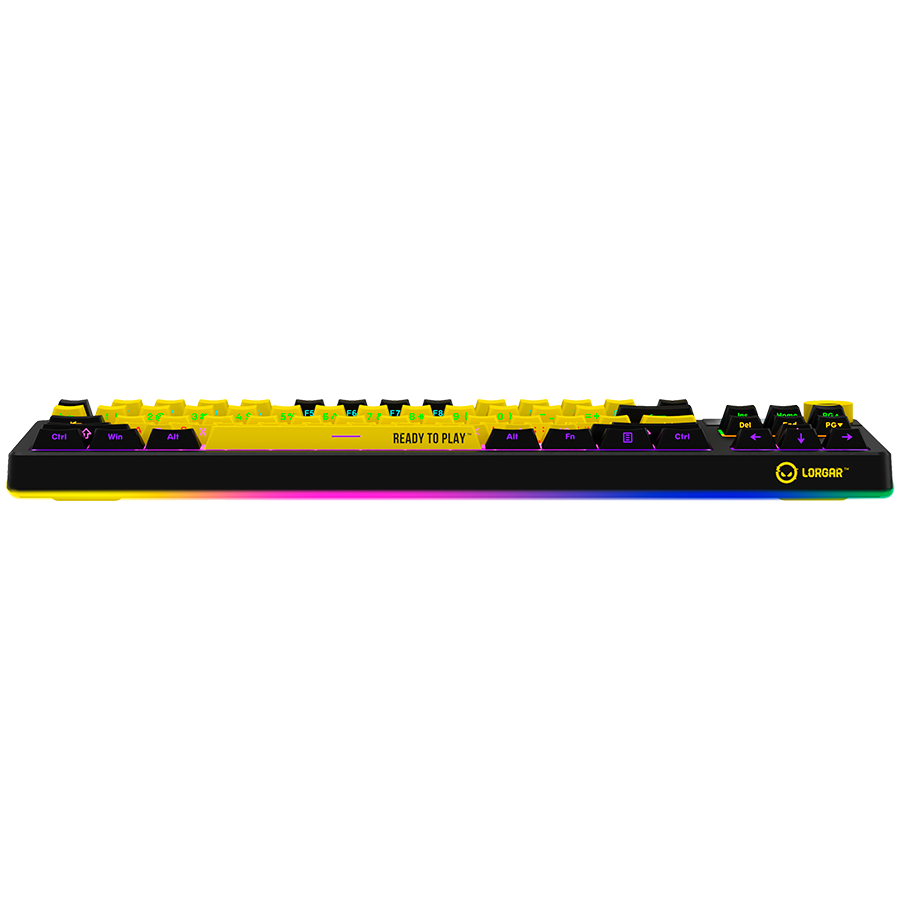 LORGAR KBP70TKLW, Wireless TKL Mechanical Gaming Keyboard Pro, Black/yellow, EN layout - slika 5
