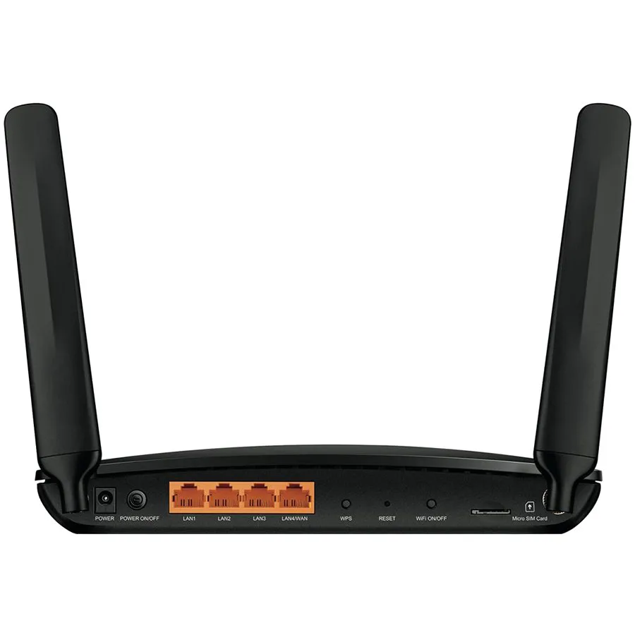 TP-Link AC1200 4G LTE Advanced Cat6 Gigabit Router, build-in 300Mbps 4G+ LTE Advanced modem, LTE-FDD/LTE-TDD/DC-HSPA+/HSPA+/HSPA/UMTS, with 3x10/100/1000Mbps LAN ports and 1x10/100/1000Mbps LAN/WAN po - slika 2