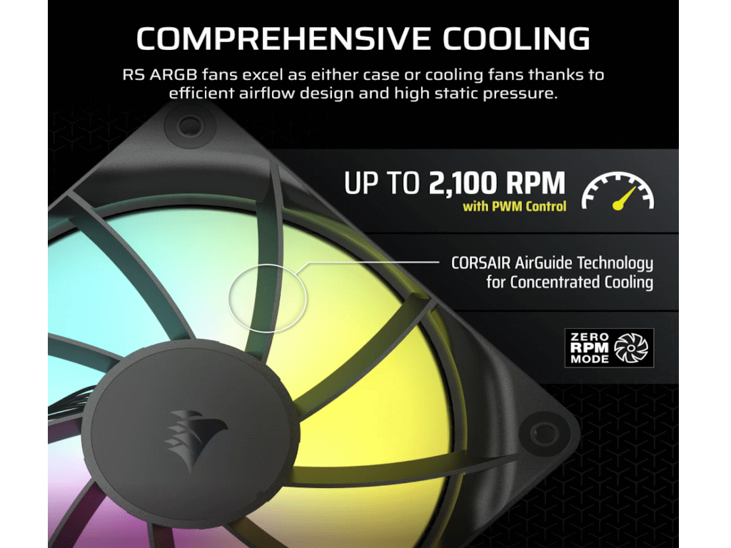 Corsair RS120 ARGB PWM FanBlack - slika 4