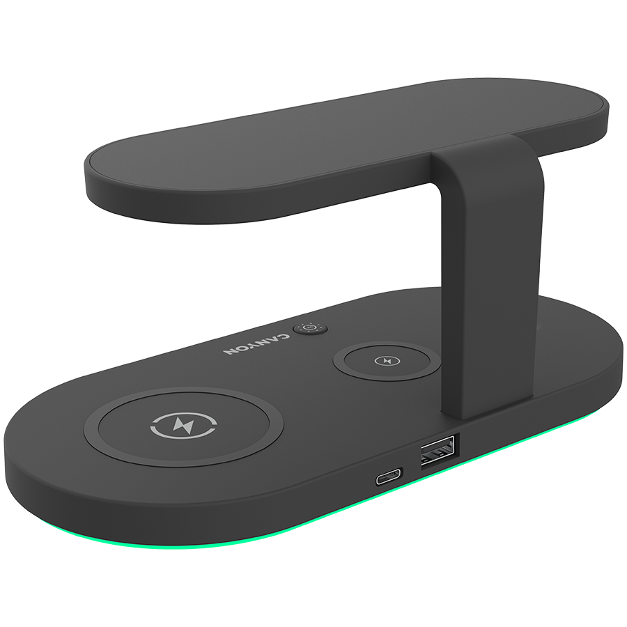 CANYON wireless charger WS-501 15W 5in1 UV Black - slika 3
