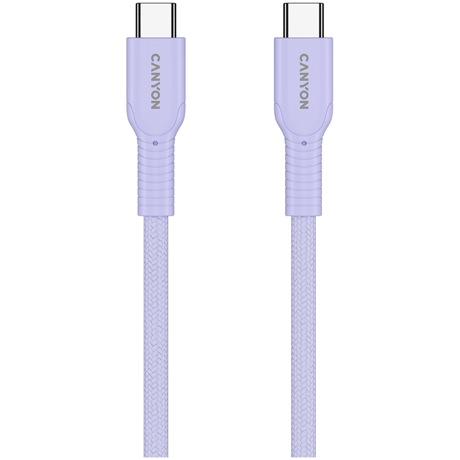 CANYON cable OnWire 60CL C-C 60W COLOR Braided 1m Purple - slika 3