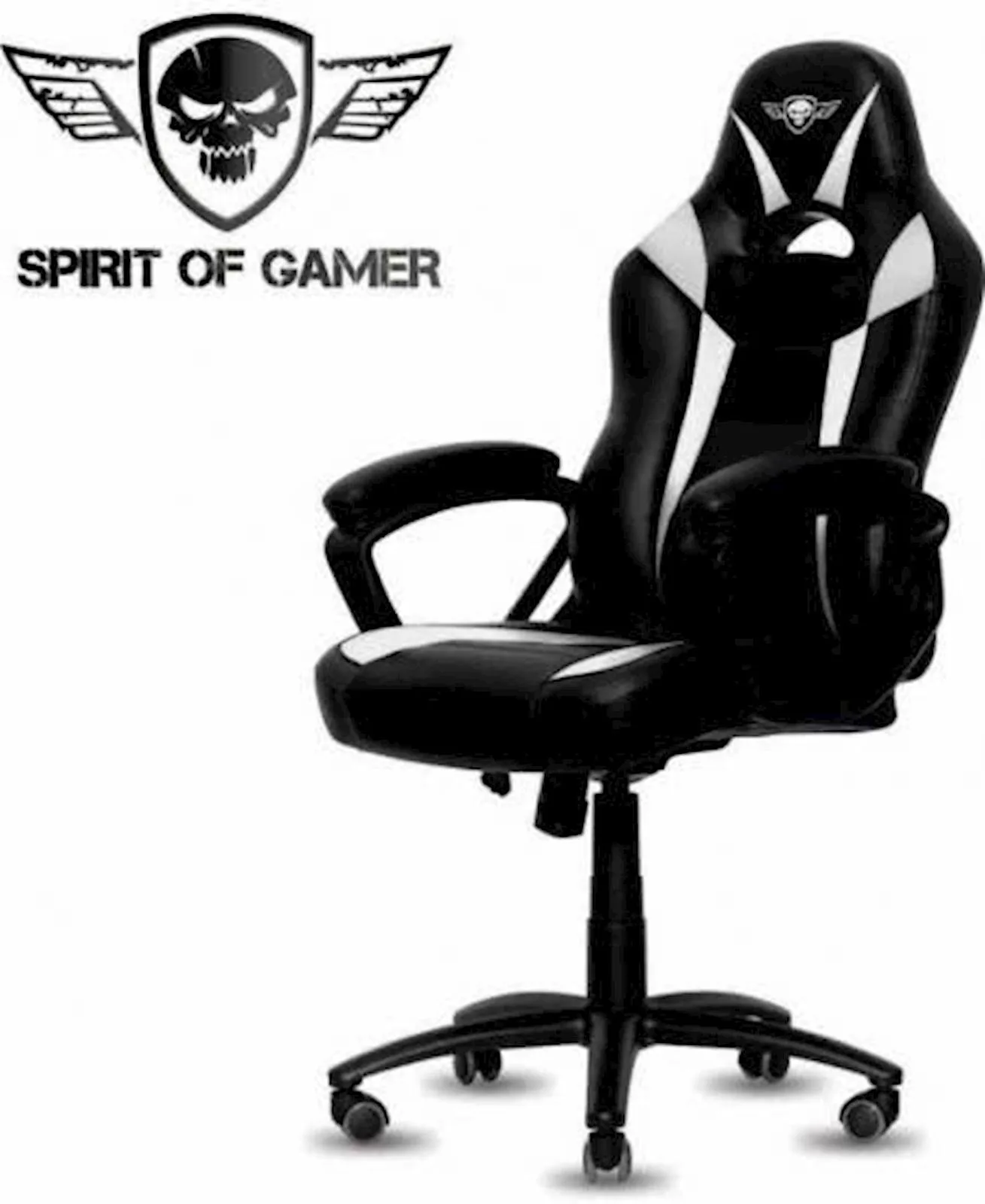 Gaming stolica Spirit of gamer FIGHTER crno-bijela - slika 2