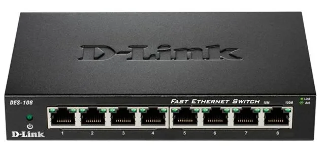 D-Link switch neupravljivi,DES-108/E (metalno kućište)