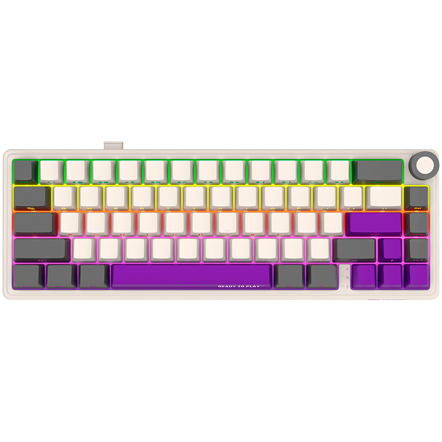 LORGAR KBP70MW, Wireless 65% Mechanical Gaming Keyboard Pro, Beige, EN layout