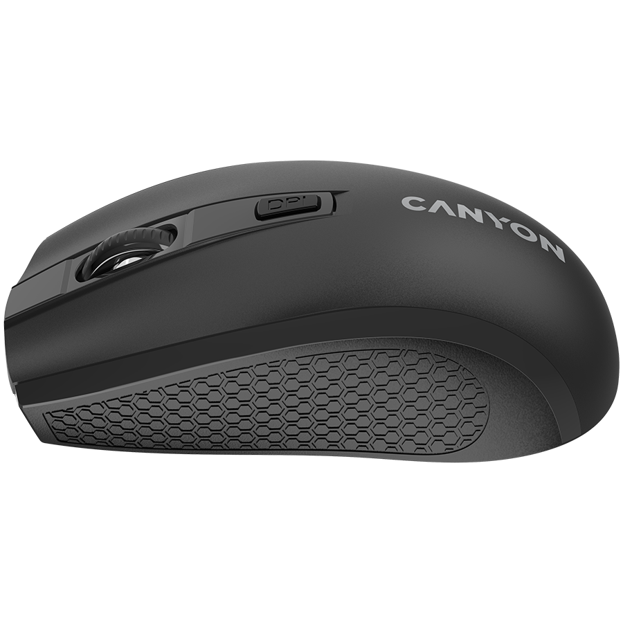 CANYON MW-7, 2.4Ghz wireless mouse, 6 buttons, DPI 800/1200/1600, with 1 AA battery ,size 110*60*37mm,58g,black - slika 4