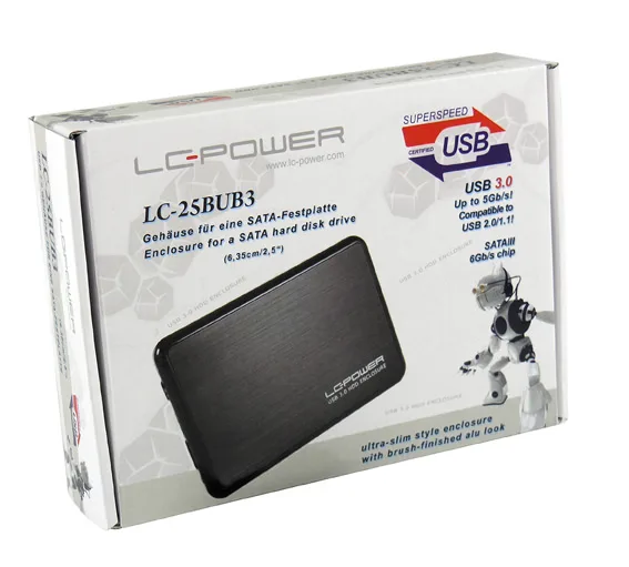 LC-Power LC-25BUB3 Enclosure2.5" USB 3.0,ultra slim - slika 2