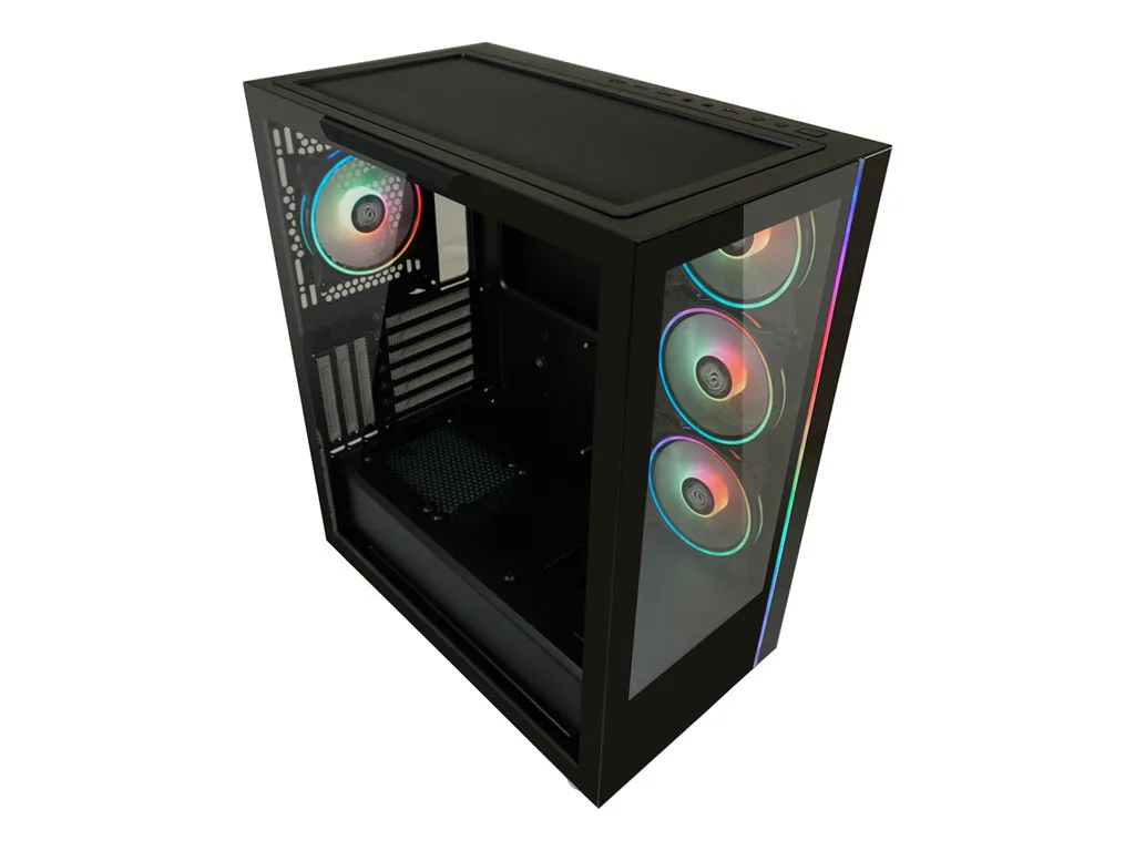 LC-Power Case Gaming 808B Midi-ATX, black, HD Audio, 4x 120mm ARGB fan, 1x USB-C - slika 2