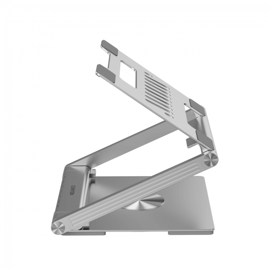 Canyon Laptop stands with hub, TYPE C F to HDMI2.0+2USB3.0+USBC3.0+RJ45+PD, TYEP C TO C cable 1m white with Emarker: HUSB332A, Material: Aluminum case+ABS+PS, Size: 245x240x27.2+/-0.3mm, Weight:1304g - slika 8