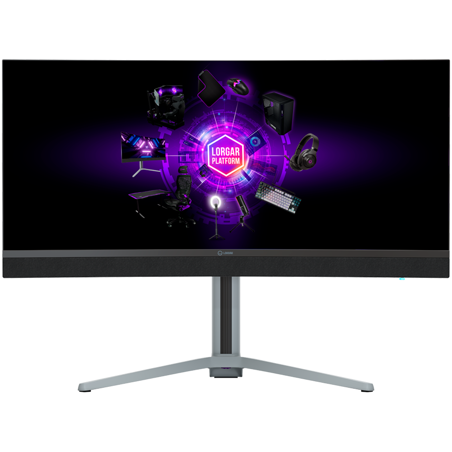 LORGAR 34MP1, UWQHD MiniLED Gaming Monitor Pro, 34'' (3440*1440) VA curved monitor, black/milky grey - slika 2