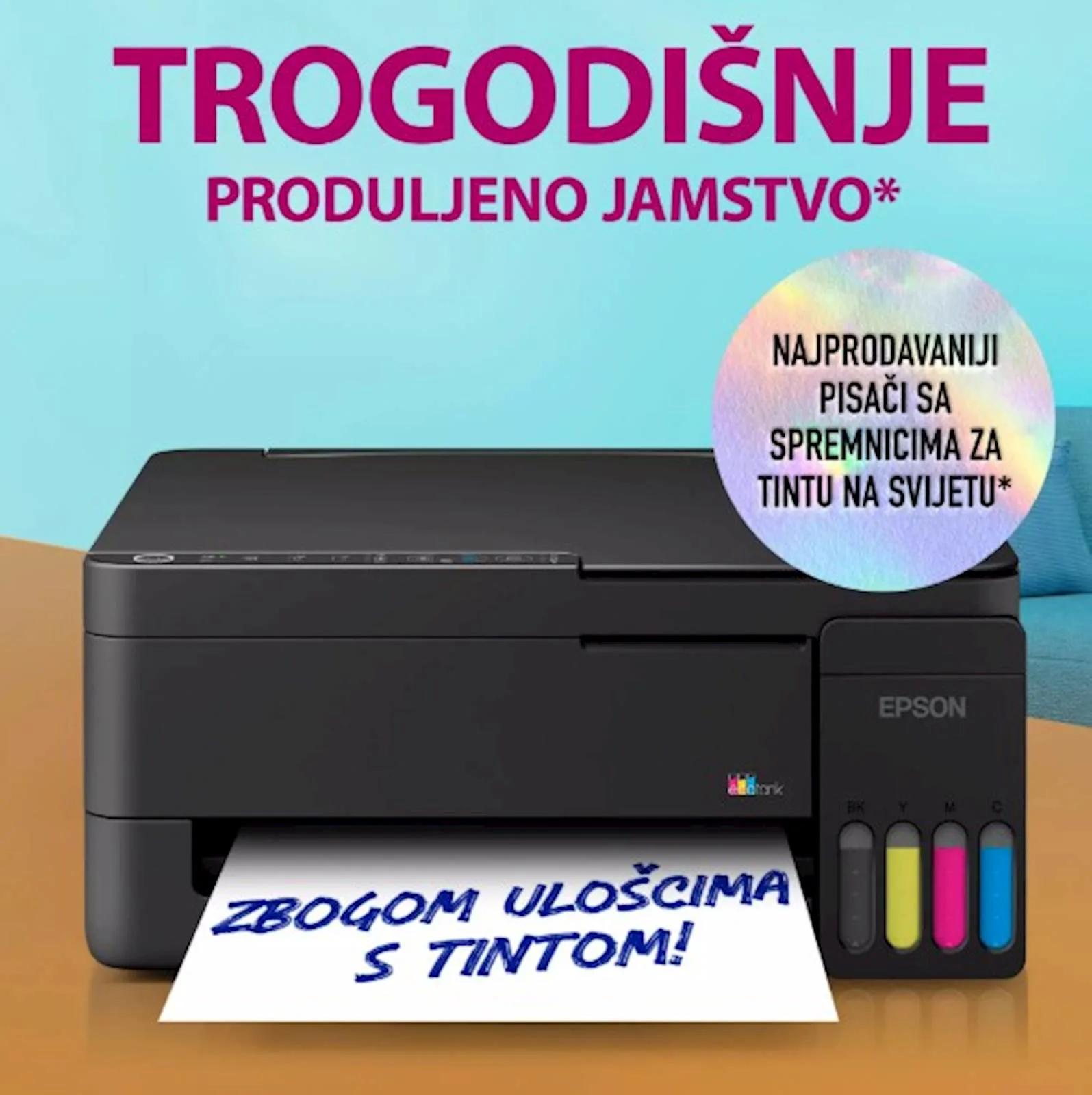 Printer Epson INK EcoTank L3351 wifi NOVI MODEL - slika 3