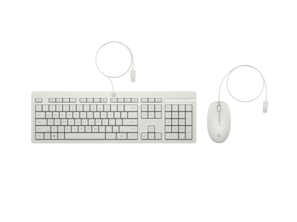 HP 225 Wired MSE and KB G2HP 225 Wired MSE and KB G2HP 225 Wired MSE and KB G2 MOUSE+KB WHIT