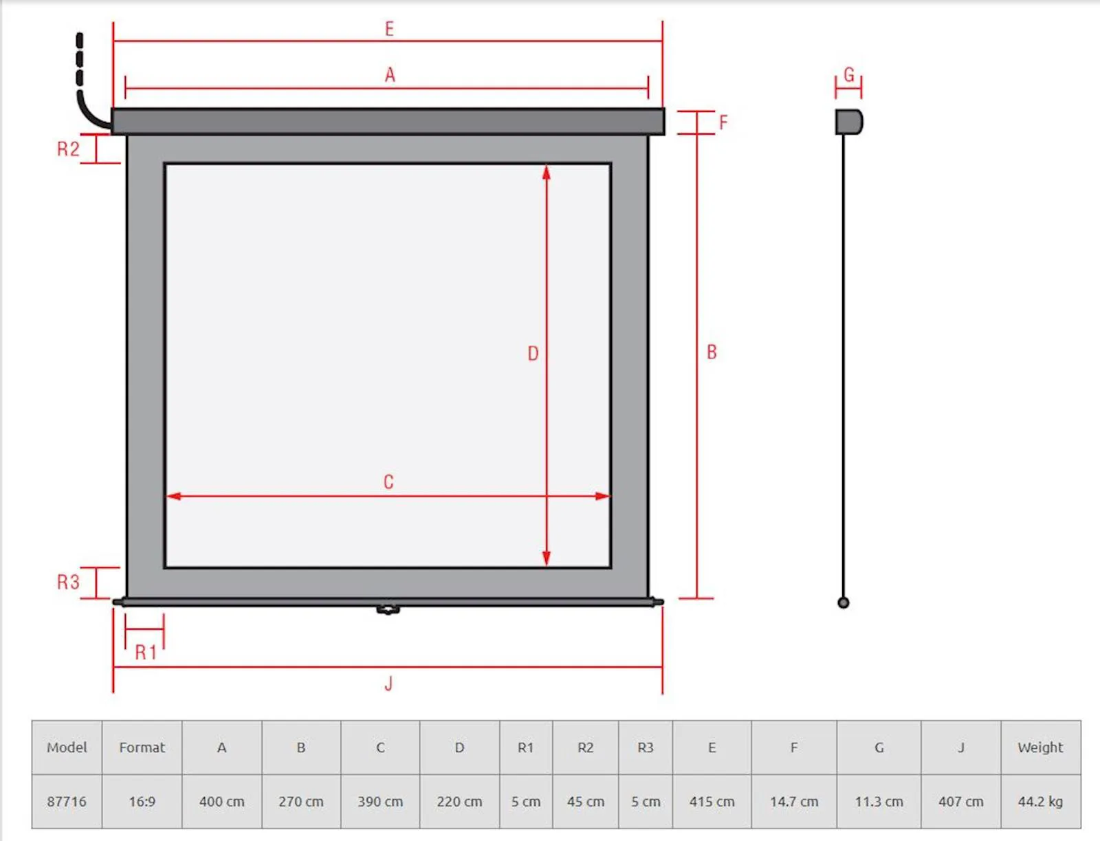 Motorno platno REFLECTA Crystal-Line RC 400x270 cm - slika 4