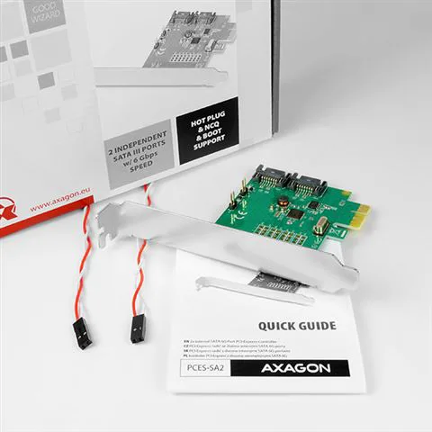 AXAGON PCES-SA2 PCIe Controller 2x Int. SATA III 6G ASMedia