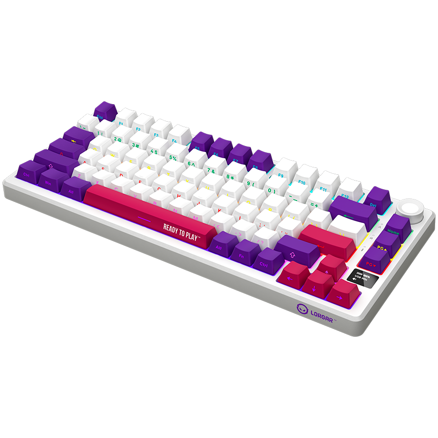 LORGAR KBP7075W, Wireless 75% Mechanical Gaming Keyboard Pro, White, EN layout - slika 2